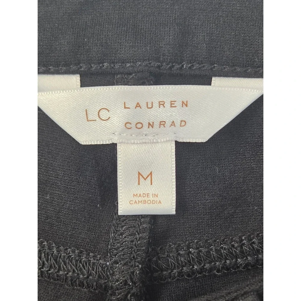 LC Lauren Conrad Womens Black Skinny Stretch Pants Size M Rayon Blend RN 73277